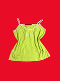 Y2K ESSENCIAL GREEN CAMI VEST TOP SIZE 12