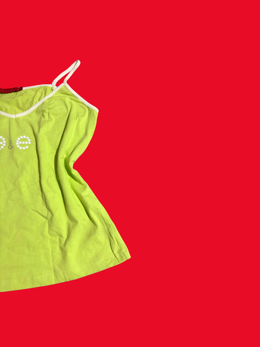 Y2K ESSENCIAL GREEN CAMI VEST TOP SIZE 12