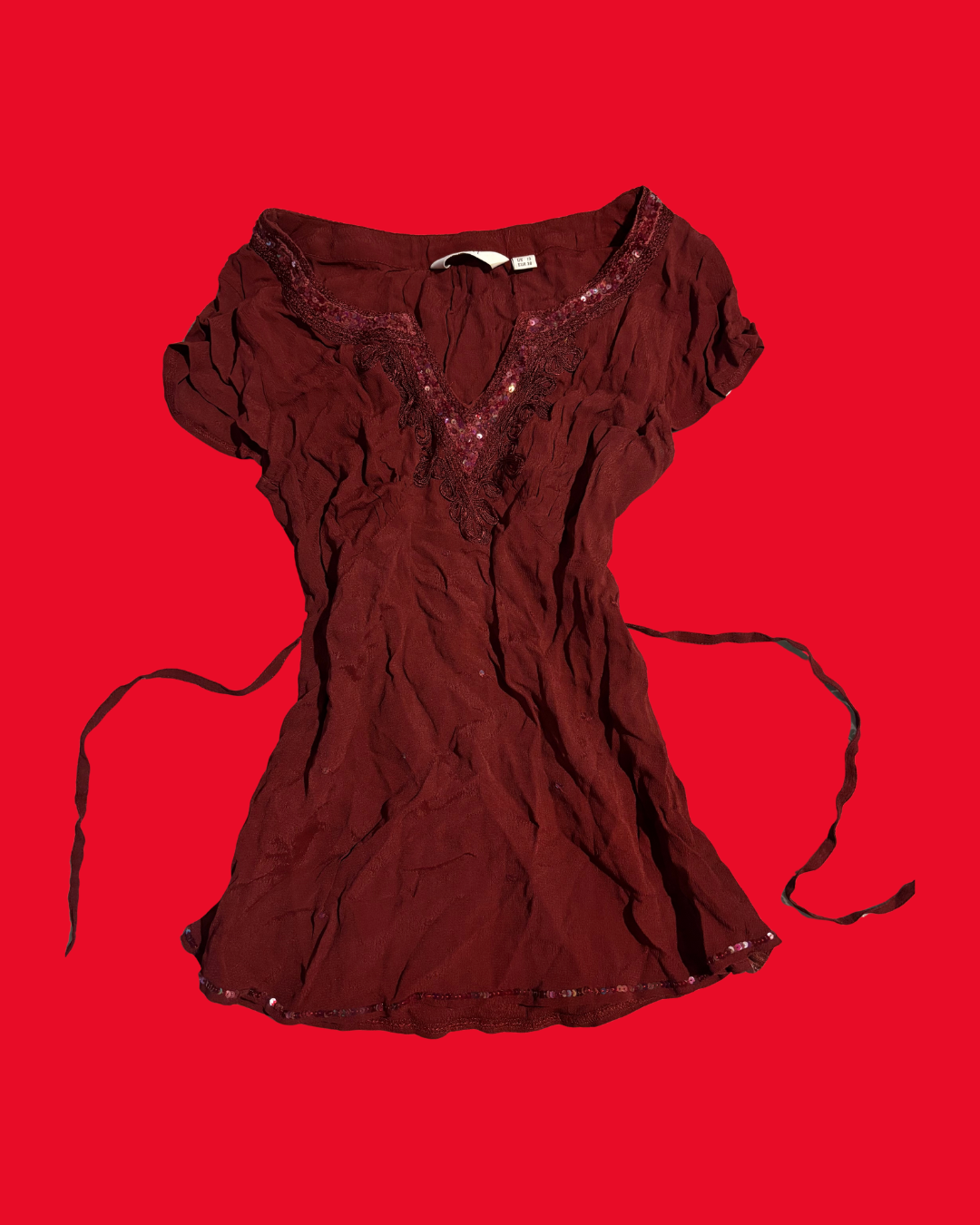 Vintage NEXT Burgundy Y2K Blouse – Old Label Short Sleeve Top