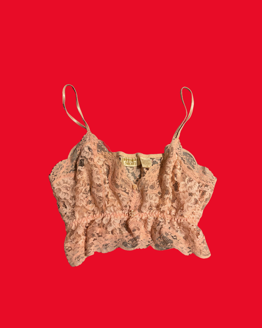 Victoria's Secret Lace Bralette in Peachy Pink – Size 6