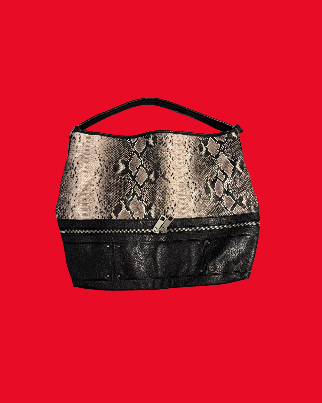 Y2K Snake Print Bucket Bag